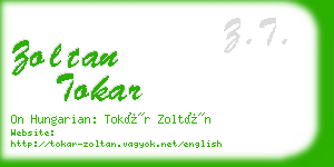 zoltan tokar business card